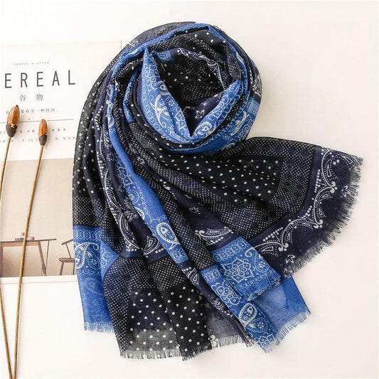 ELEGANT SKJERF I SVART OG BLÅTT FARGE