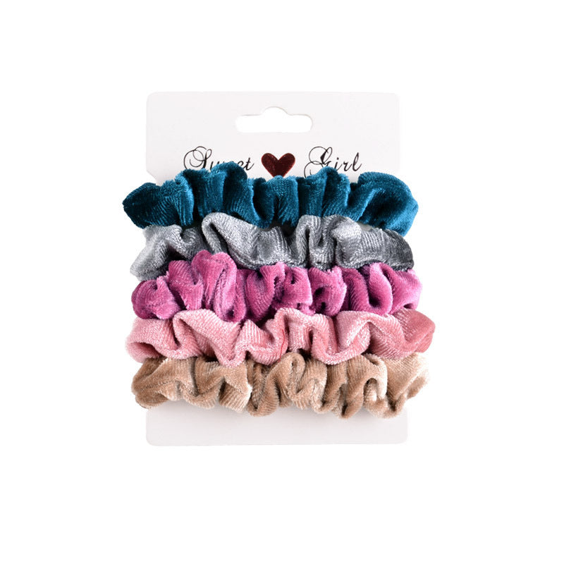 VELOUR SCRUNSHIES I 5 PK