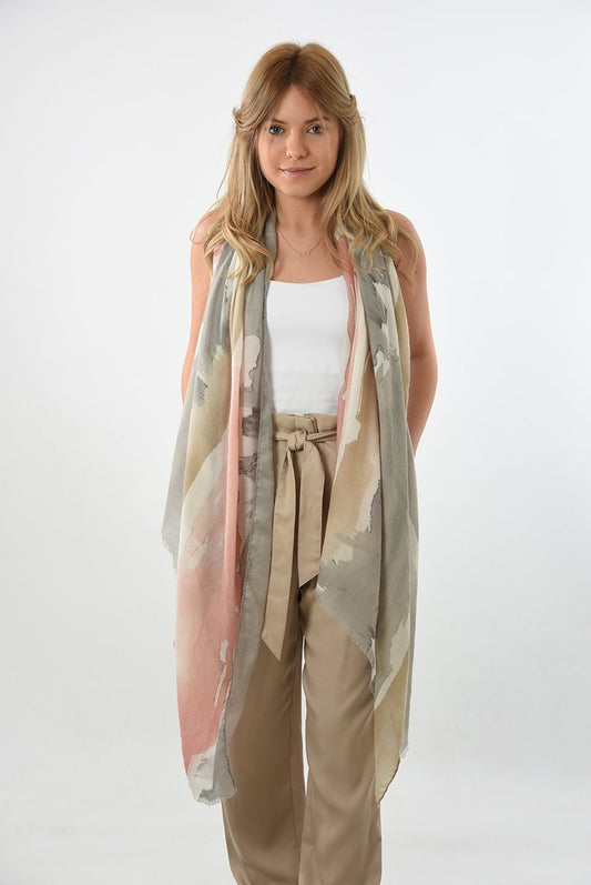 Skjerf lang Rosa Grå | Youtrend