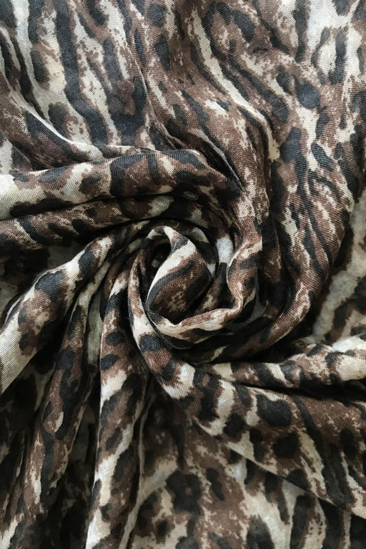 Skjerf Safari Leopard print Brun | Youtrend