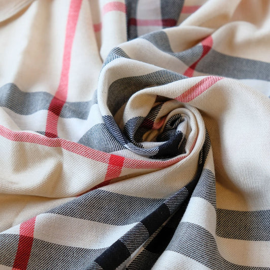 Skjerf rutemønster beige | Youtrend