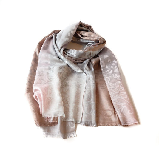 Skjerf rosa/gull/sølv silke | Youtrend