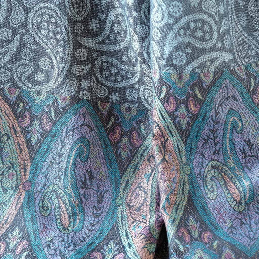 Skjerf Thai Pashmina grå med farget kant | Youtrend