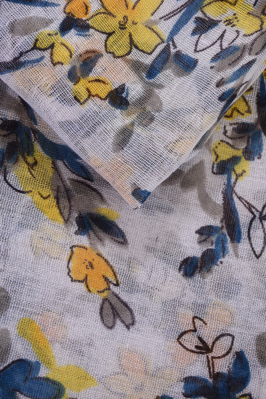 GULT MØNSTERET SKJERF