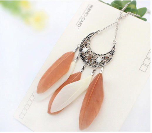 Halskjede Crescent Hvit/Brun | Youtrend