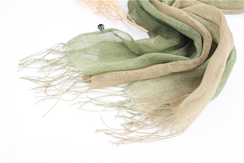 Skjerf i ren Lin Grønn | Youtrend