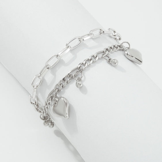 SØLVFARGET ARMBÅND