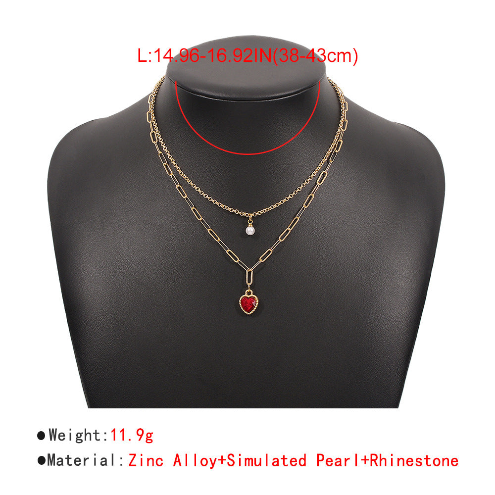 RHINESTONE PEARL PENDANT