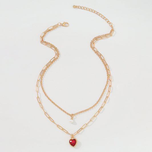 RHINESTONE PEARL PENDANT