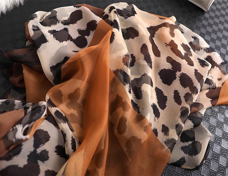 Luxus Chiffon skjerf Leopard Print | Youtrend