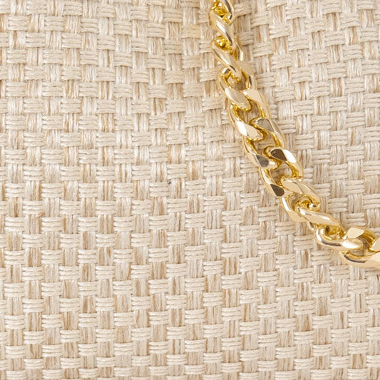 MATHILDE VEVET CLUCH - LYS BEIGE