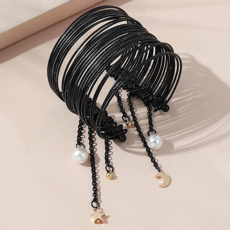 Armbåndsett med hengende perler