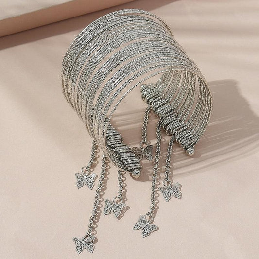 Armbåndsett i sølvfarge