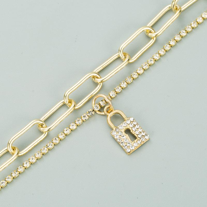 ALLOY RHINESTONES ARMBÅND