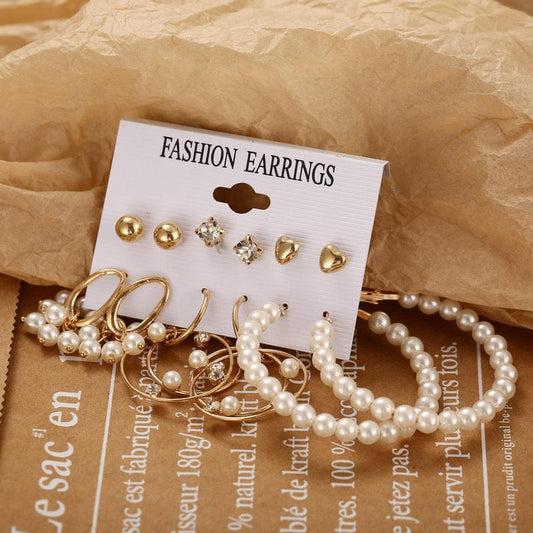 6-pak sett med ørepynt