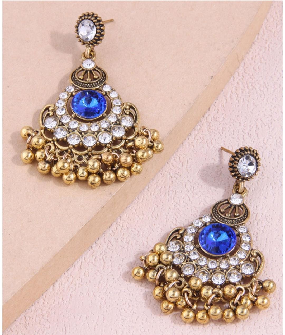 BLUE TASSEL DROP ØREPYNT