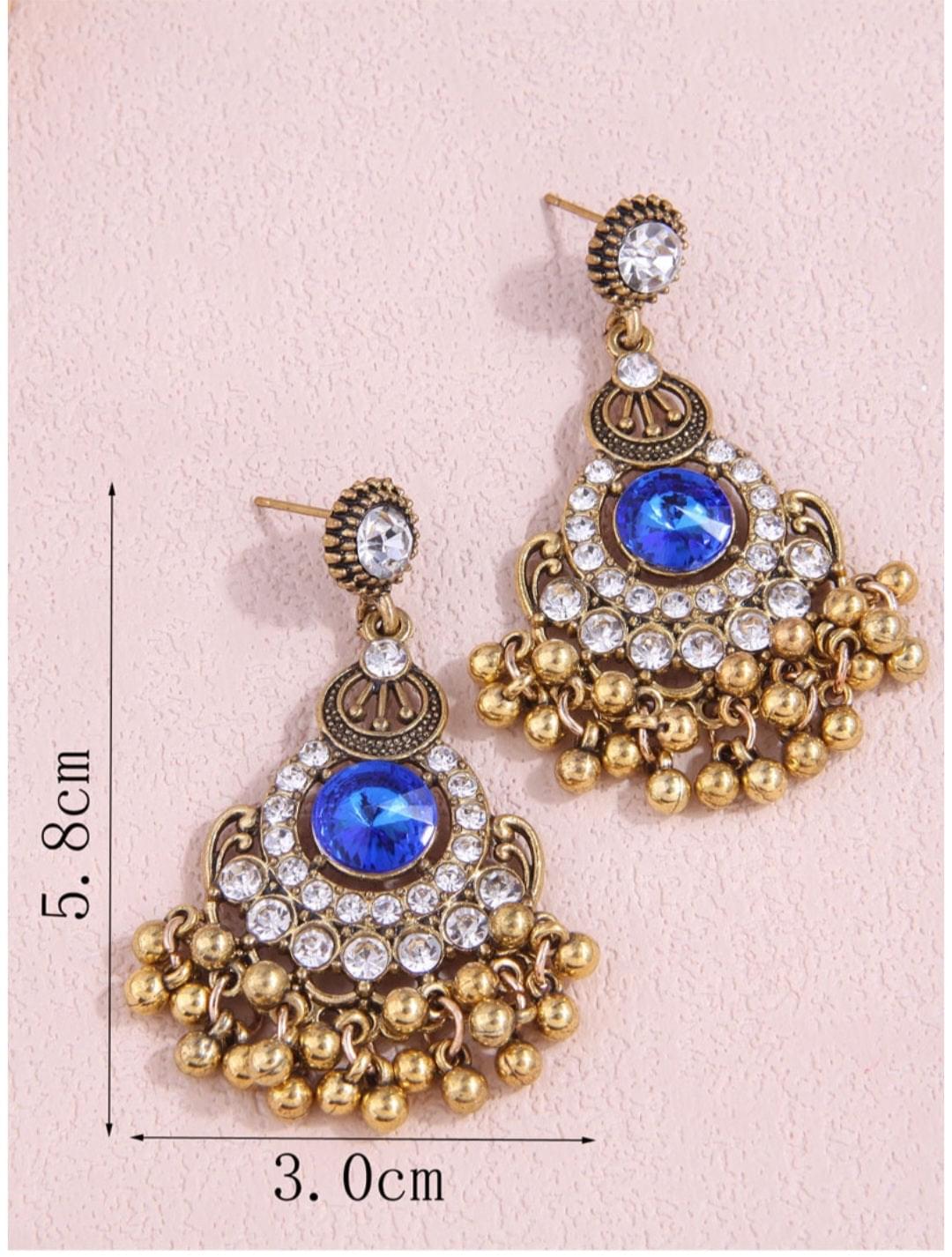 BLUE TASSEL DROP ØREPYNT