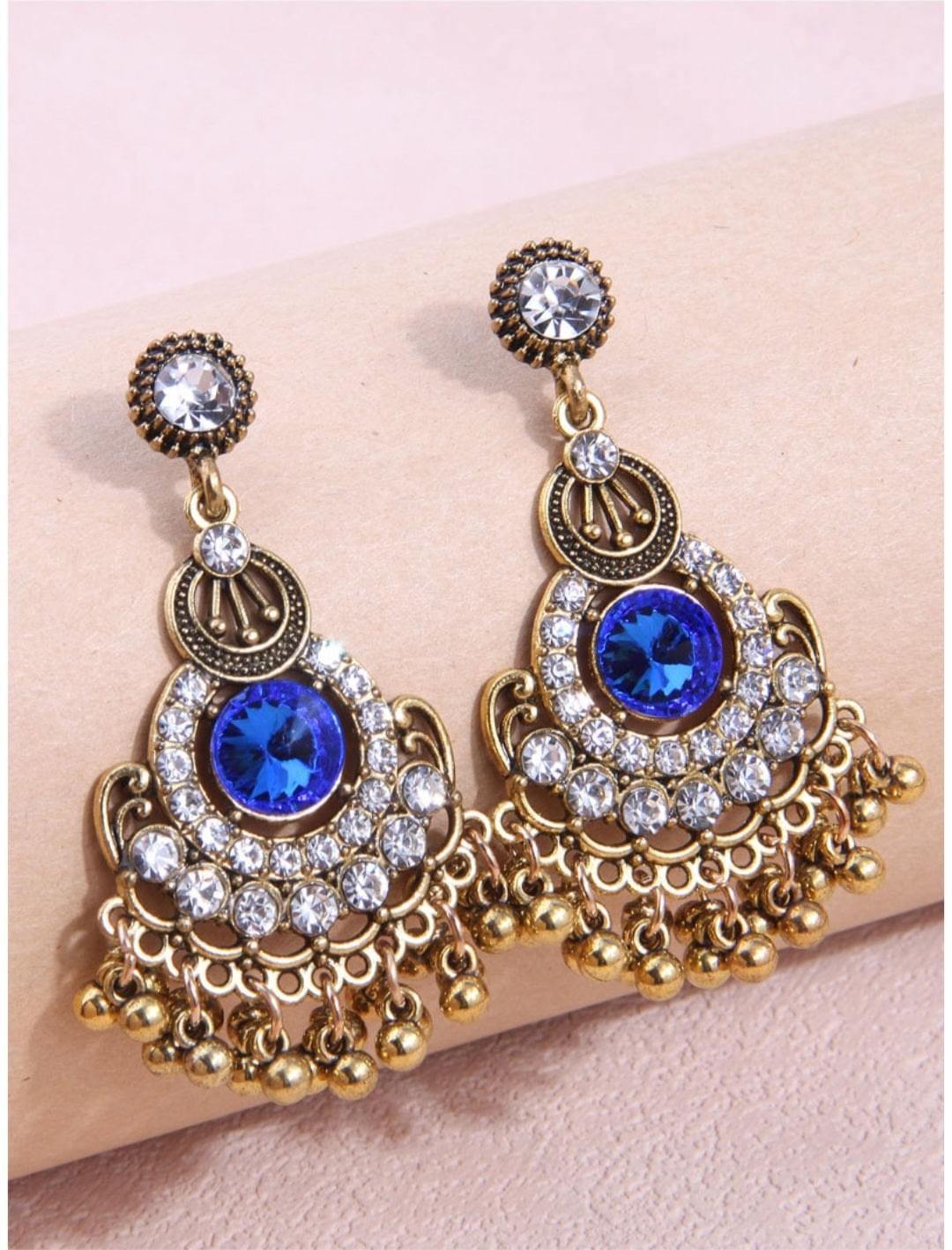 BLUE TASSEL DROP ØREPYNT