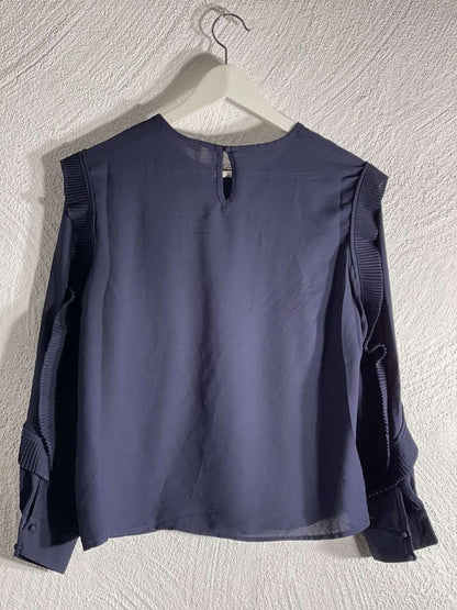 Elegant bluse i fin blåfarge