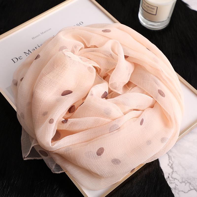 Luxus Indian Chiffon skjerf Dot Print Pink | Youtrend