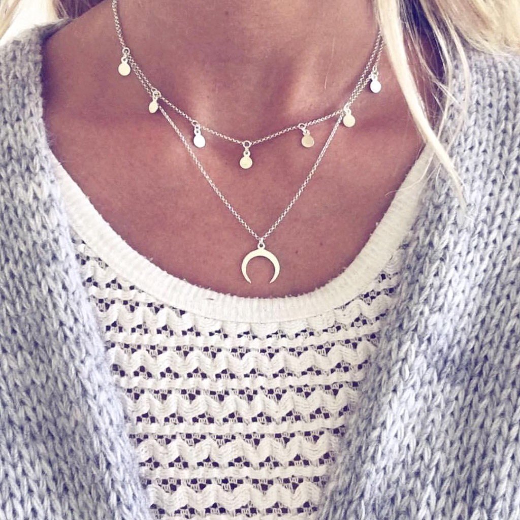 Halskjede med mynter og horn | Youtrend