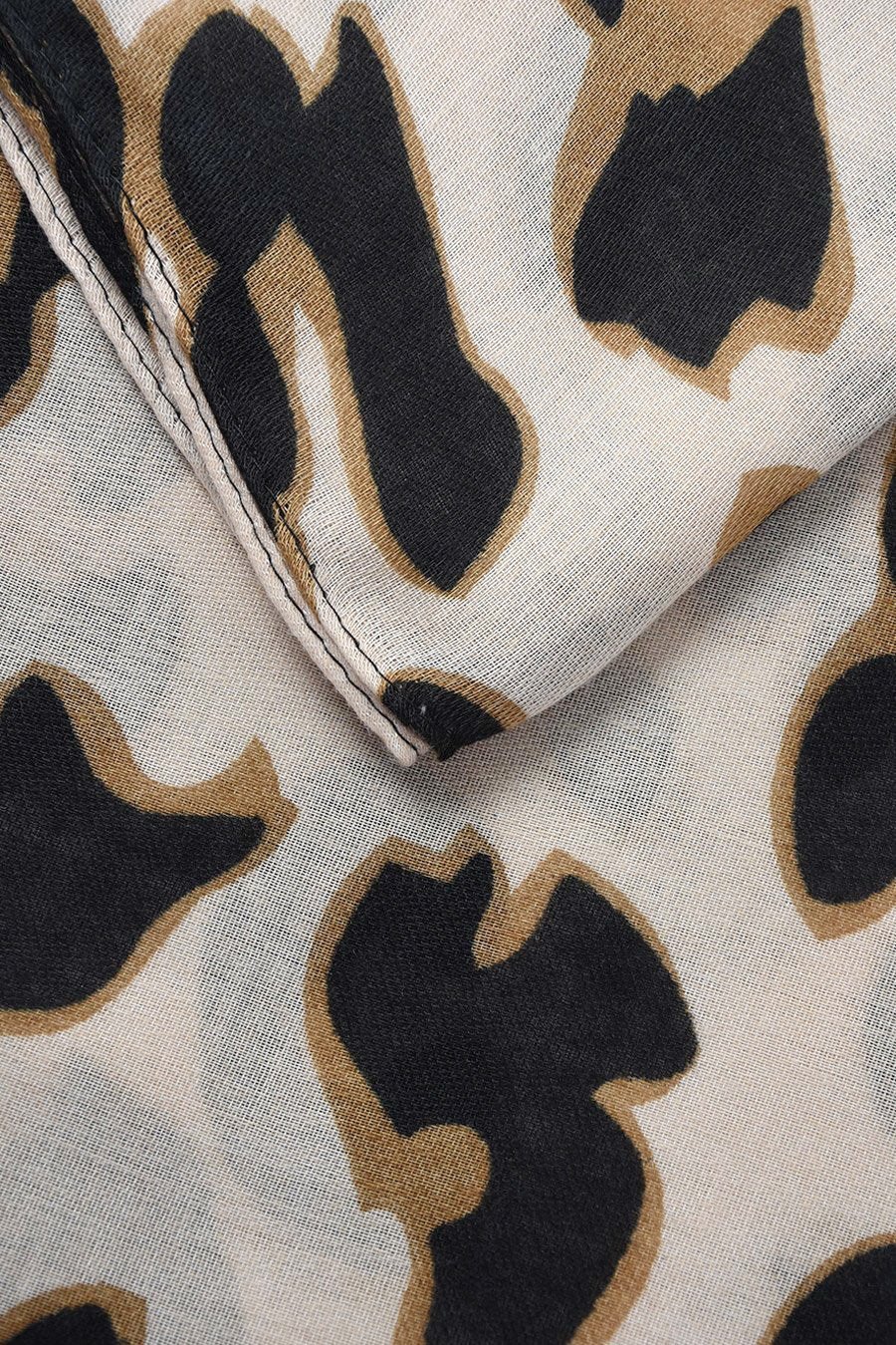 Skjerf lang Creme Sort | Youtrend