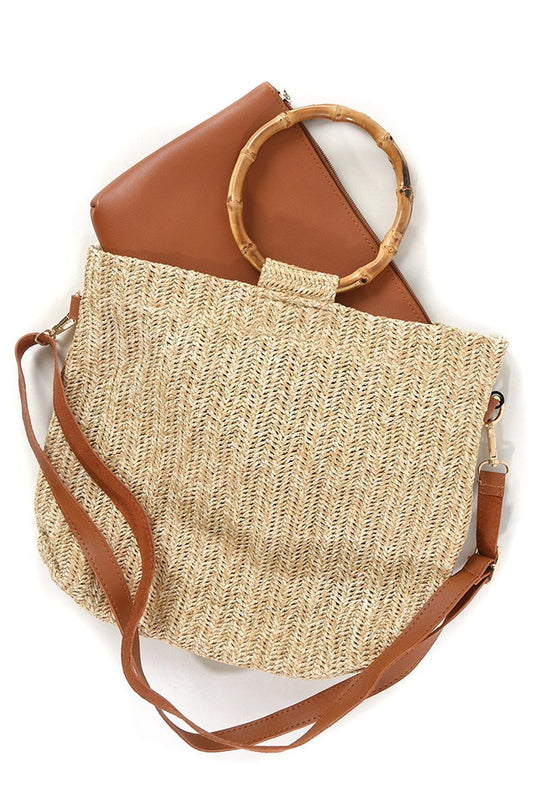 Veske Strå Rattan Mørk | Youtrend