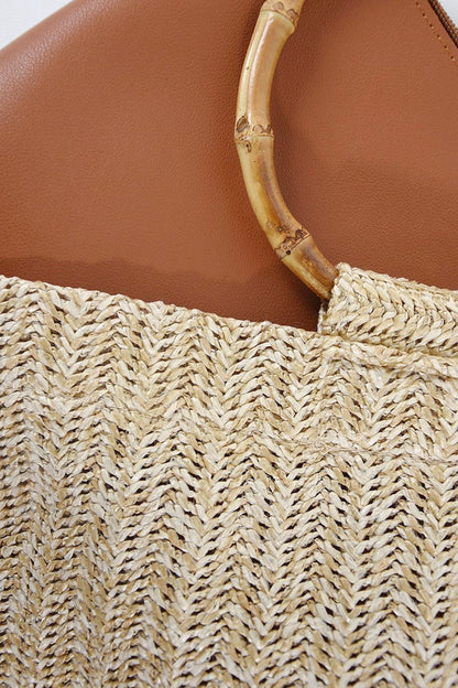 Veske Strå Rattan Mørk | Youtrend