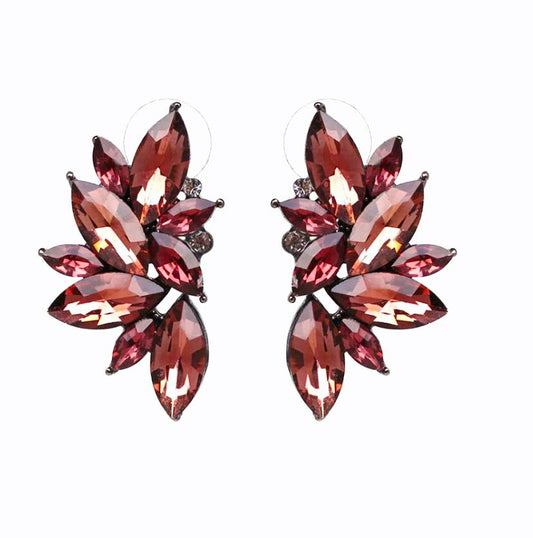 Øredobber Charm Rhinestone Rubin | Youtrend