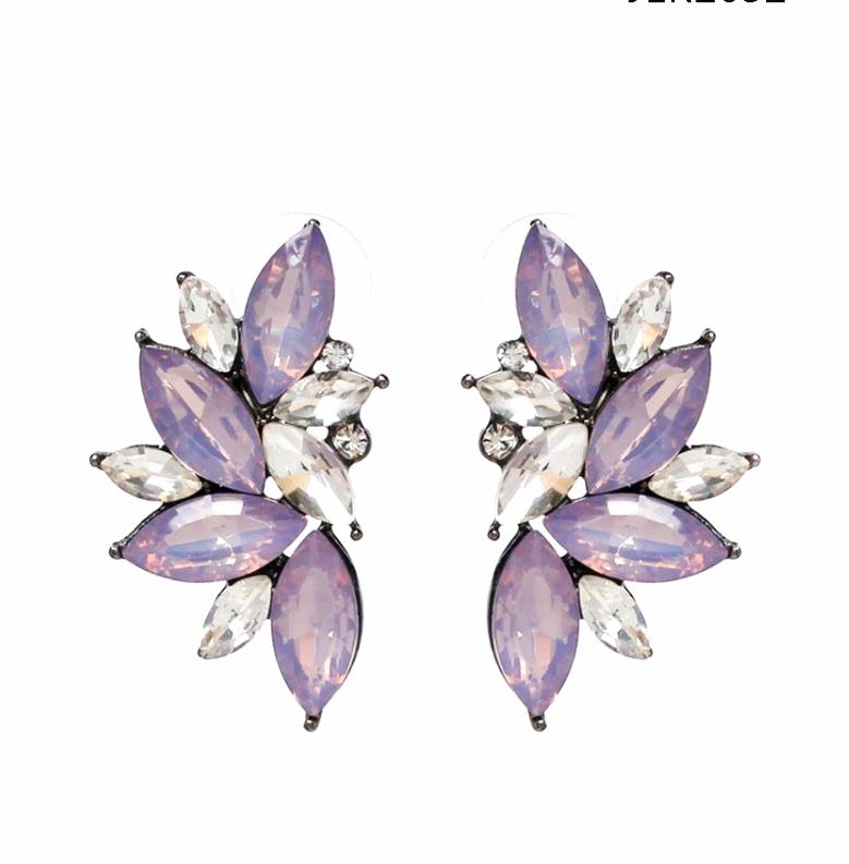 Øredobber Charm Rhinestone Purple | Youtrend