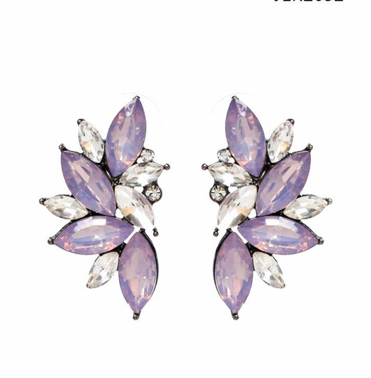 Øredobber Charm Rhinestone Purple | Youtrend
