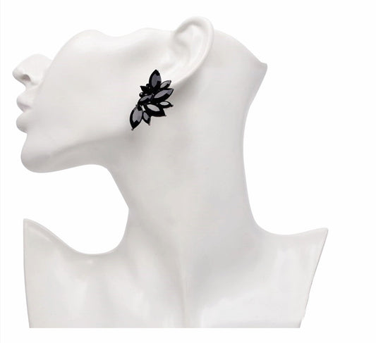 Øredobber Charm Rhinestone Black | Youtrend