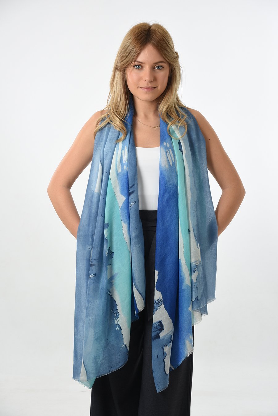 Skjerf lang blå | Youtrend