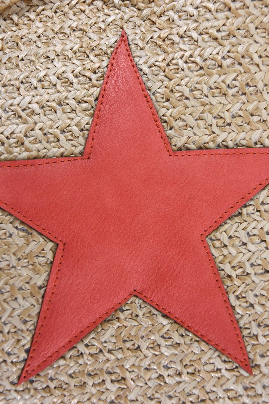 Veske Krem Red Star Rund Strå | Youtrend