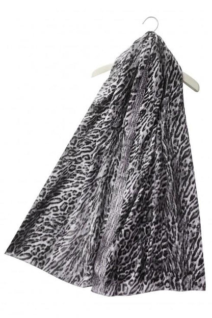 Skjerf Safari Leopard print Grå | Youtrend
