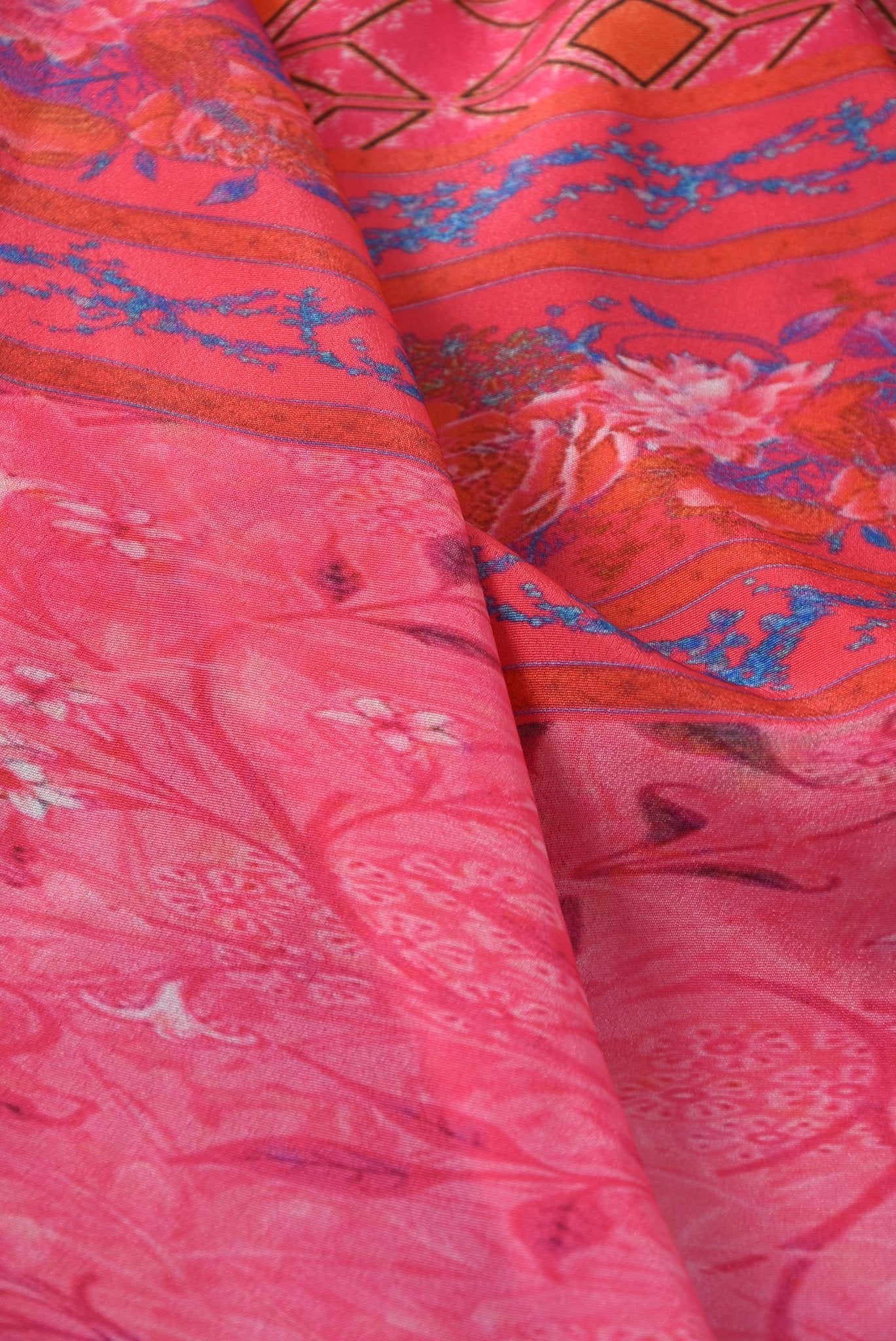 Kimono Coral Abstrakt Print Kort | Youtrend