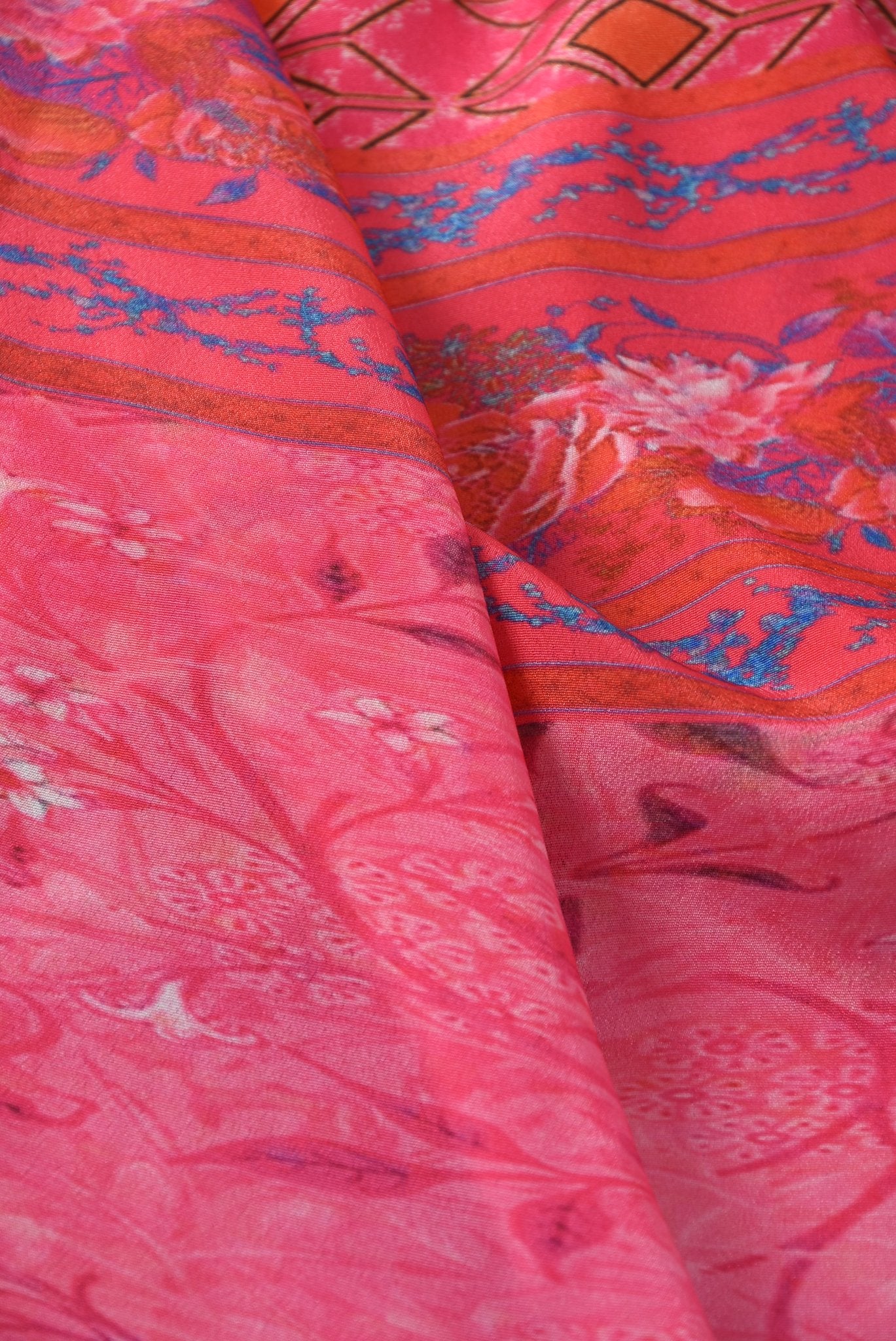 Kimono Coral Abstrakt Print Lang | Youtrend