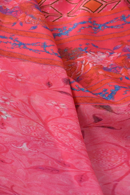 Kimono Coral Abstrakt Print Lang | Youtrend