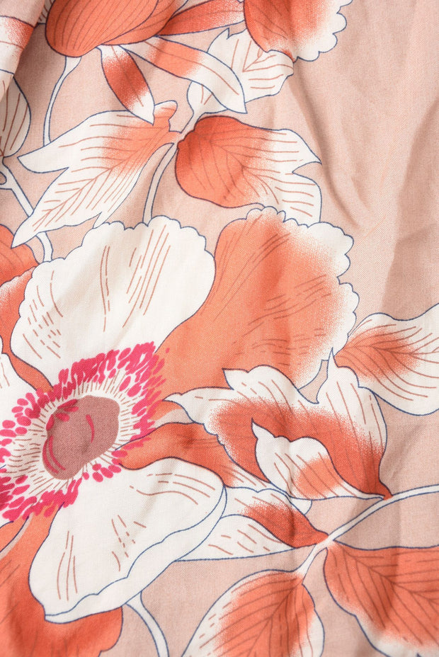 Kimono Pink Oriental Floral Kort | Youtrend