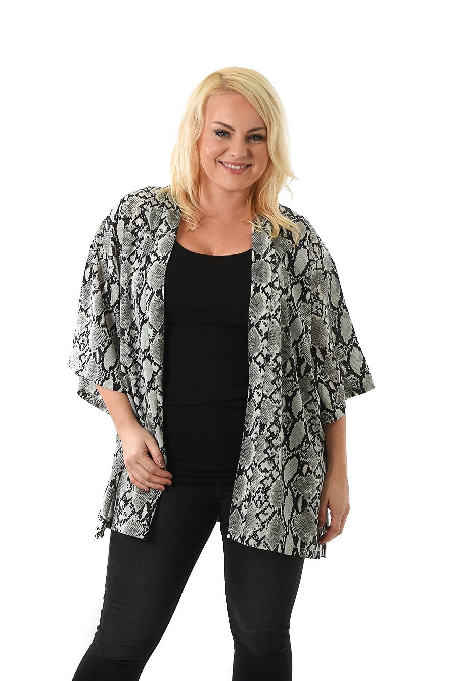 Kimono Lys grå snake skin | Youtrend