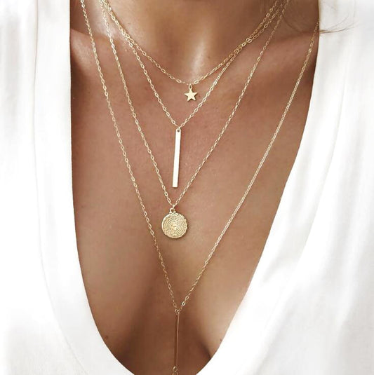 Halskjede med fire lenker | Youtrend