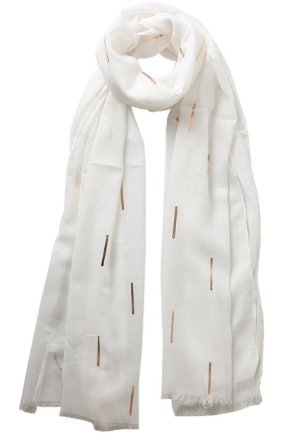 SKJERF HVIT MED GULLFARGET DETALJER