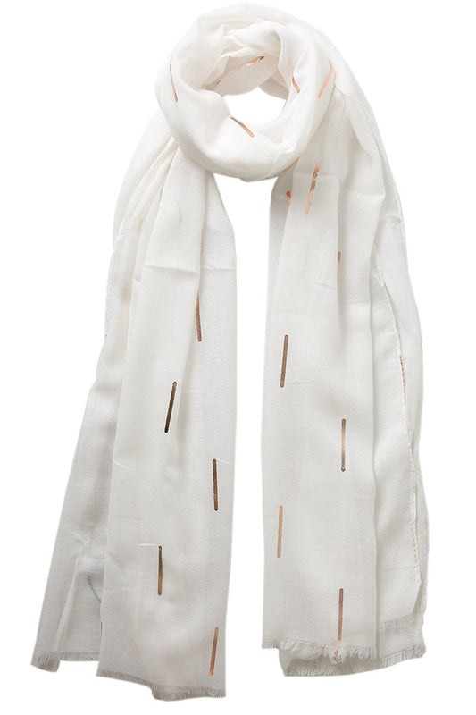 SKJERF HVIT MED GULLFARGET DETALJER