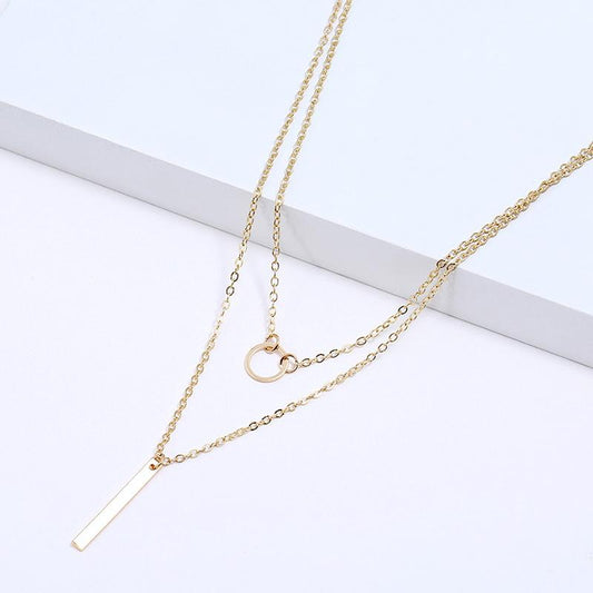 Halskjede med to lenker og ring | Youtrend