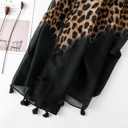 LEOPARD PRINT SKJERF