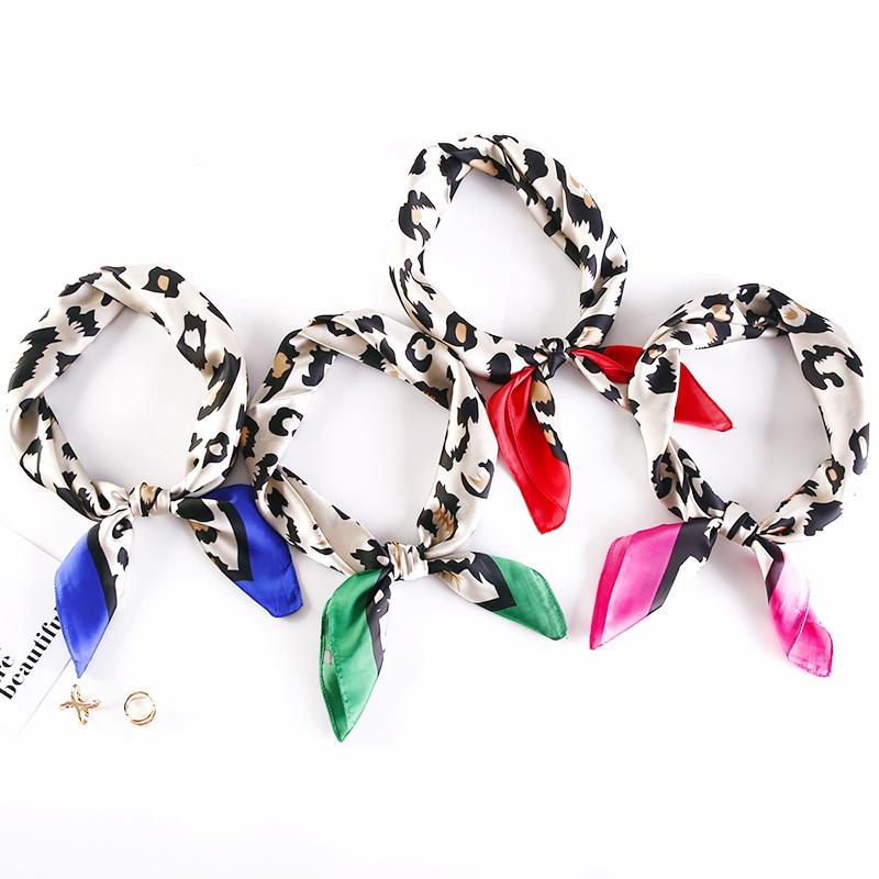 Tørkle Leopard print i Satin Silk Pink | Youtrend