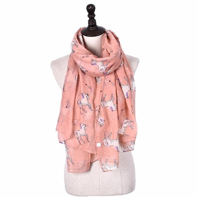 Skjerf Fashion Hestemotiv Rosa | Youtrend
