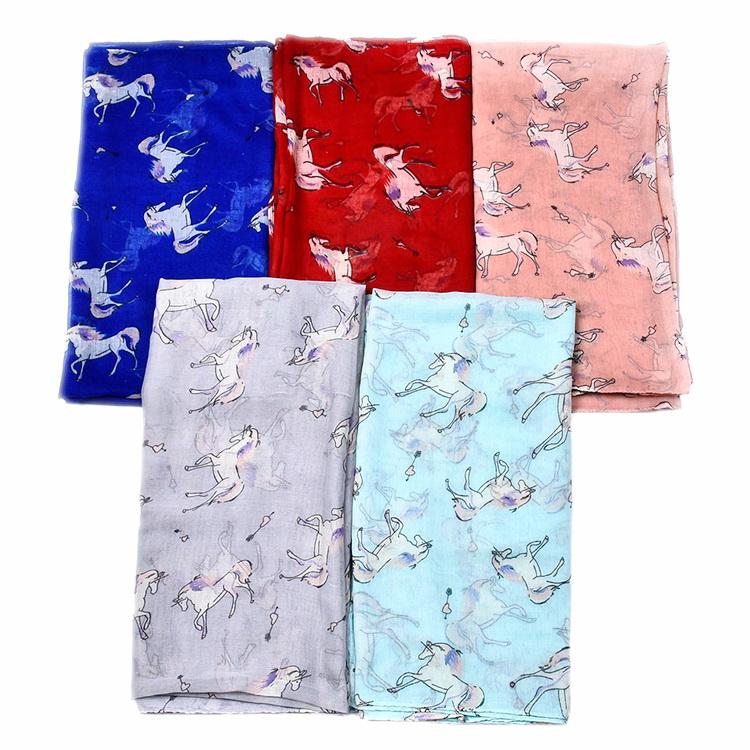 Skjerf Fashion Hestemotiv Grå | Youtrend