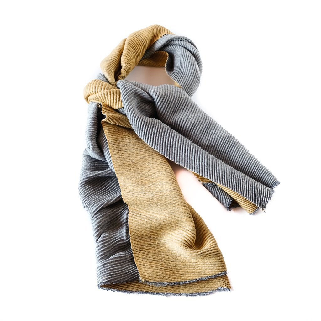 Skjerf soft gul/grå | Youtrend