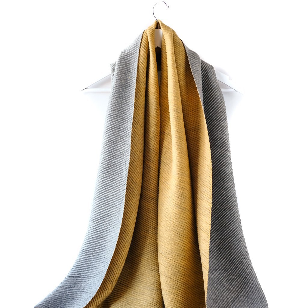 Skjerf soft gul/grå | Youtrend